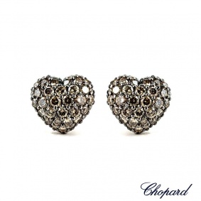 Chopard White Gold Diamond Heart Earrings 83/4203-1008 Chopard White Gold Diamond Heart Earrings 83/4203-1008